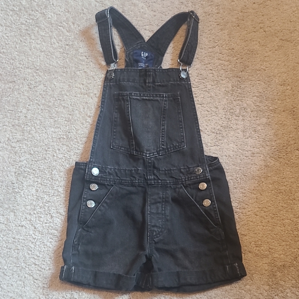 GAP Girls Black Denim Overalls